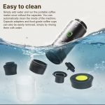 Кофеварка JN02 портативная капсульная аккумуляторная с нагреванием, кофемашина Espresso maker USB Сіро-коричневий — изображение 5