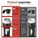 Кофеварка JN02A портативная капсульная аккумуляторная с нагреванием, кофемашина Espresso maker USB — изображение 10